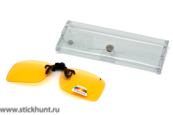 Клипон на очки Azuza с поляризацией Polarized желтые 85% изображение