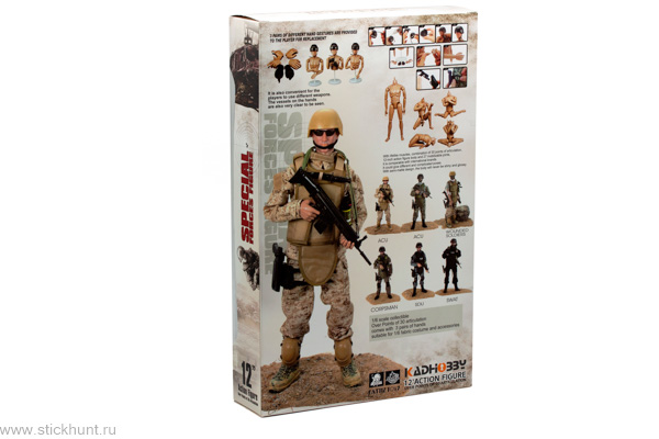 Коллекционная модель солдата Kadhobby Pattiz Toys SWAT Форма спецназа черный изображение