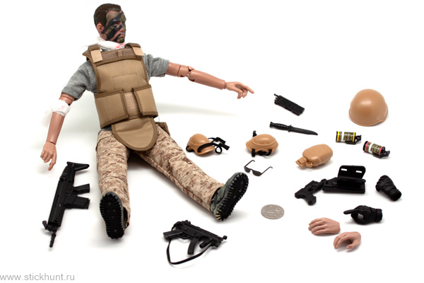 Фото Коллекционная модель солдата Kadhobby Pattiz Toys WOUNDED SOLDERS Раненый солдат койот