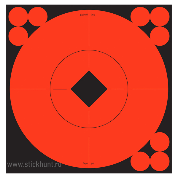Мишень бумажная Birchwood Casey Target Spots с проявлением попаданий 150 мм 10 шт