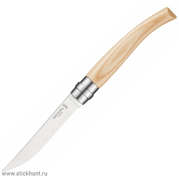 Набор ножей Opinel Table Chic №10 - 4шт, клинок 10 см с зеркальной полировкой, рукоять - ясень