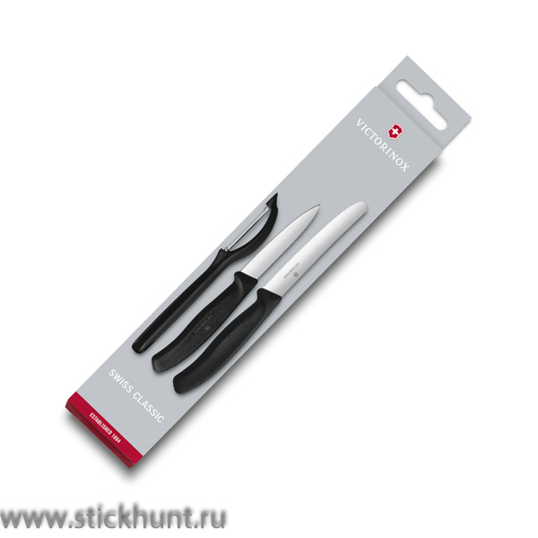 Набор ножей кухонных VICTORINOX Swiss Classic черный (6.7113.31)