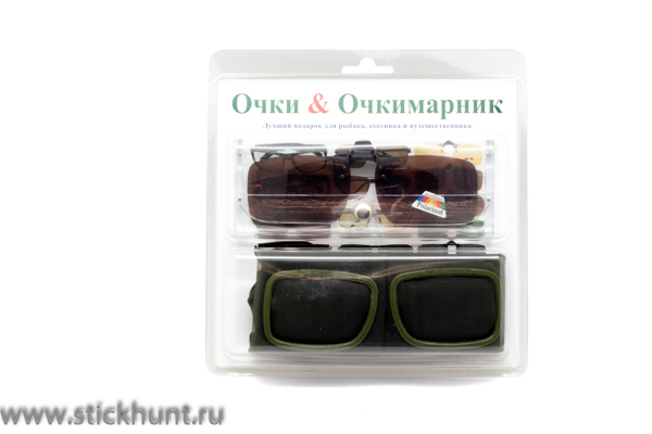 Накомарник клипон на очки Очкимарник Polarized поляризационные линзы коричневые 23% картинка