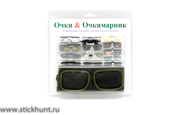 Накомарник клипон на очки Очкимарник Polarized поляризационные линзы зеркально-серые 50% фотография