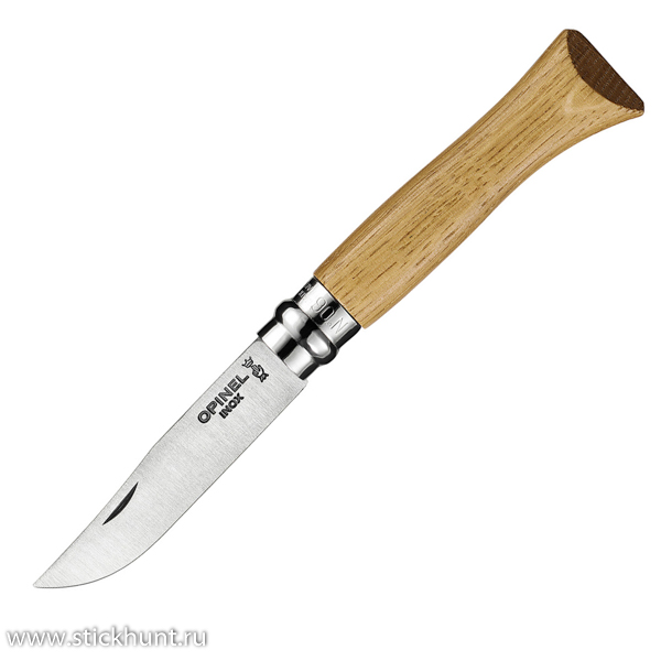 Нож классический Opinel Tradition Luxury №06, клинок 7 см, рукоять - дуб