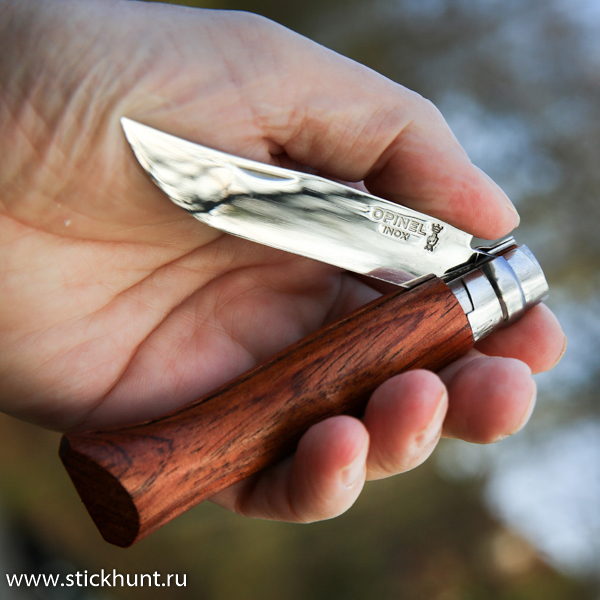 Нож классический Opinel Tradition Luxury №08, клинок 8.5 см с зеркальной полировкой, рукоять-падук