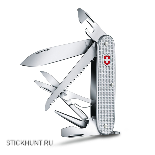 Нож перочинный Victorinox Farmer X Alox (0.8271.26) 10 функций Серебристый