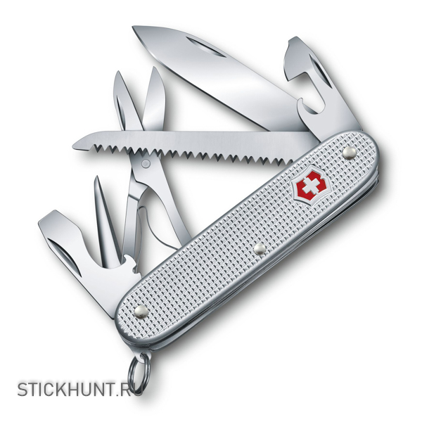 Нож перочинный Victorinox Farmer X Alox (0.8271.26) 10 функций Серебристый