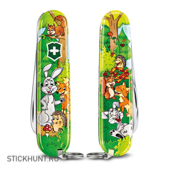 Нож перочинный Victorinox My First Victorinox Rabbit Edition (0.2373.E2 9) функций Зеленый/Рисунок