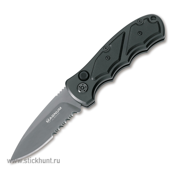 Нож складной Boker Magnum Blitz Serrated 01BO131 клинок 8 см Черный