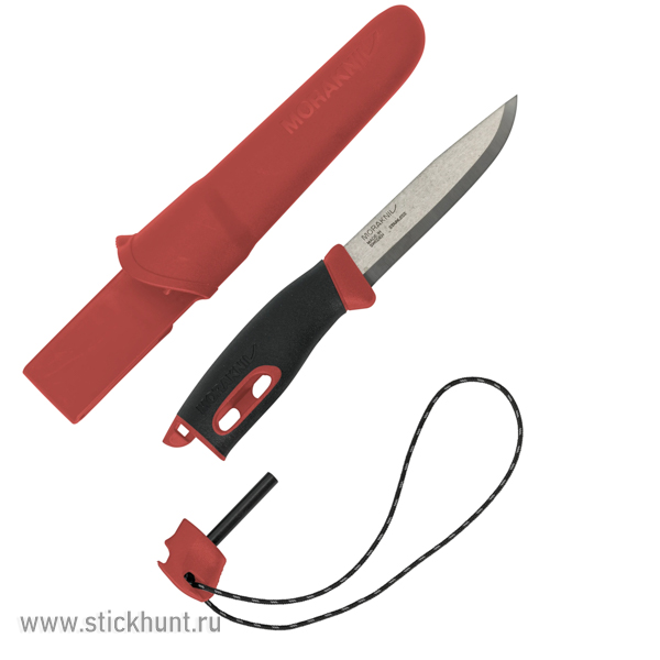 Нож туристический Morakniv Companion Spark (13571) клинок 10 см Красный