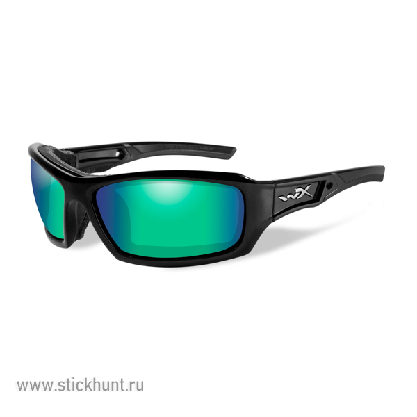 Очки баллистические стрелковые Wiley X Echo CCECH04 Polarized Зеркально-изумрудные 12%