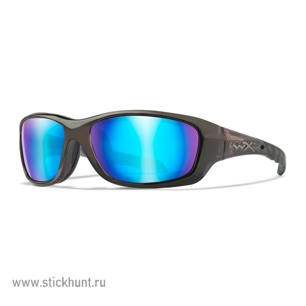 Очки баллистические стрелковые Wiley X Gravity CCGRA04 Polarized Зеркально-синие 12%