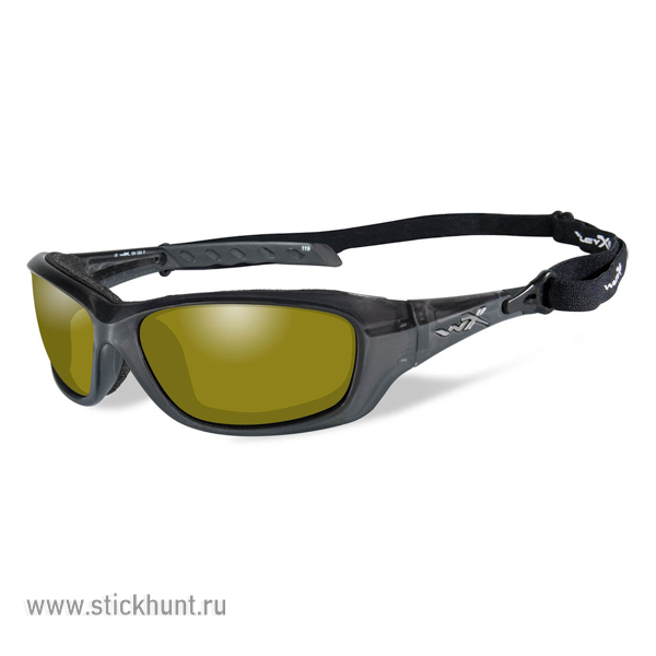 Очки баллистические стрелковые Wiley X Gravity CCGRA11 Polarized Желтые 12%