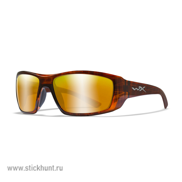 Очки баллистические стрелковые Wiley X Kobe ACKOB04 Polarized Зеркально-золотые 12%