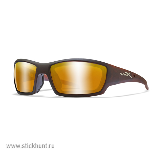 Очки баллистические стрелковые Wiley X Tide CCTID04 Polarized Зеркально-золотые 12%