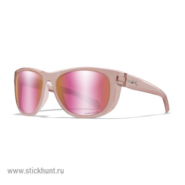 Очки баллистические стрелковые Wiley X Weekender ACWKN10 Polarized Розовые Captivate 15%