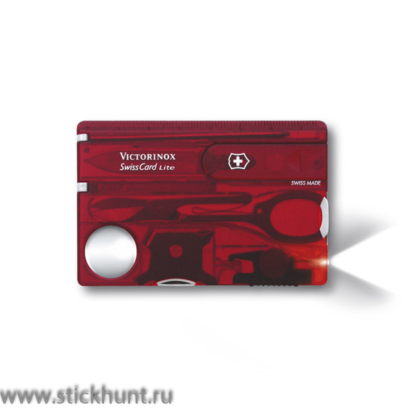 Швейцарская карта VICTORINOX Swiss Card Lite 13 функций красная (0.7300.T)