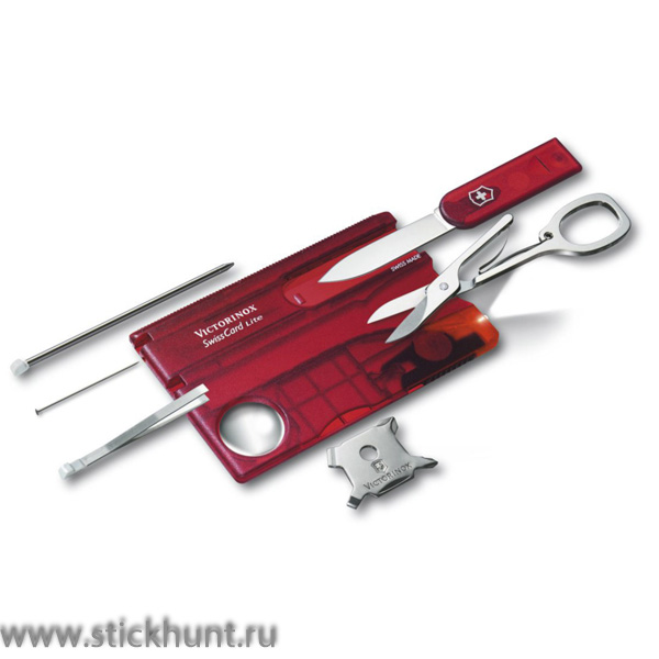 Швейцарская карта VICTORINOX Swiss Card Lite 13 функций красная (0.7300.T)