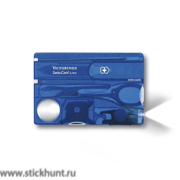 Швейцарская карта VICTORINOX Swiss Card Lite 13 функций синяя (0.7322.T2)