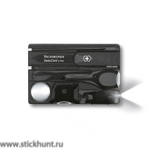 Швейцарская карта VICTORINOX Swiss Card Lite 13 функций черная (0.7333.T3)