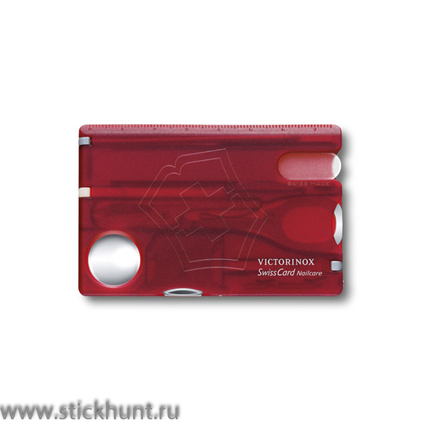 Швейцарская карта VICTORINOX Swiss Card Nailcare 10 функций красная (0.7240.T)