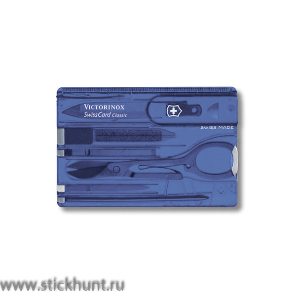 Швейцарская карта VICTORINOX Swiss Card Sapphire 10 функций синяя (0.7122.T2)