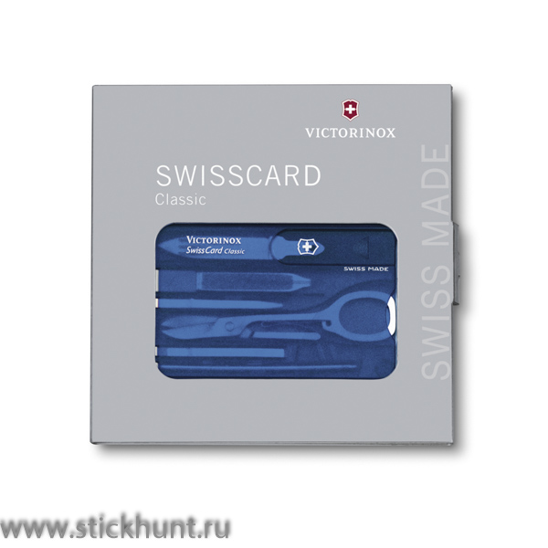 Швейцарская карта VICTORINOX Swiss Card Sapphire 10 функций синяя (0.7122.T2)