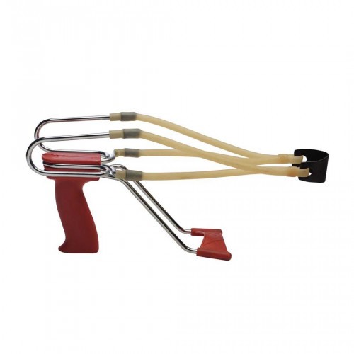 Рогатка спортивная профессиональная Stil Crin Frombola T3 318 (Упор) с двойным жгутом Красный