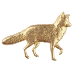 Значок Лиса Латунь