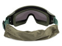 Очки-маска баллистические тактические ShotTime Puma, защитная, оправа зелёная, линза: прозрачная, желтая, серая, чехол