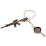 Брелок Microgun XS Винтовка Heckler and Koch M416 с сковородкой Хромированный