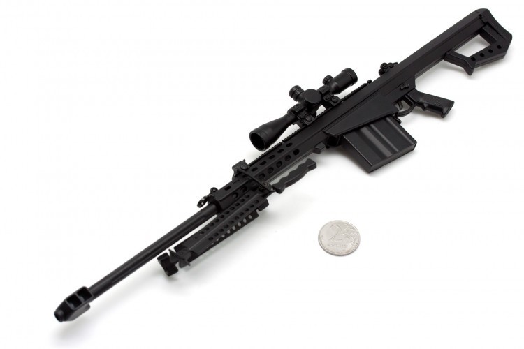 Модель сувенирная в виде оружия Microgun L Barrett M82 Снайперская винтовка Черный