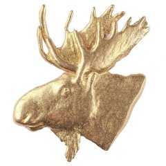 Значок Лось Латунь