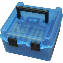 Кейс MTM Case-Gard R-100-MAG-24 для хранения 100 патронов до .375 калибра Синий (Прозрачный)