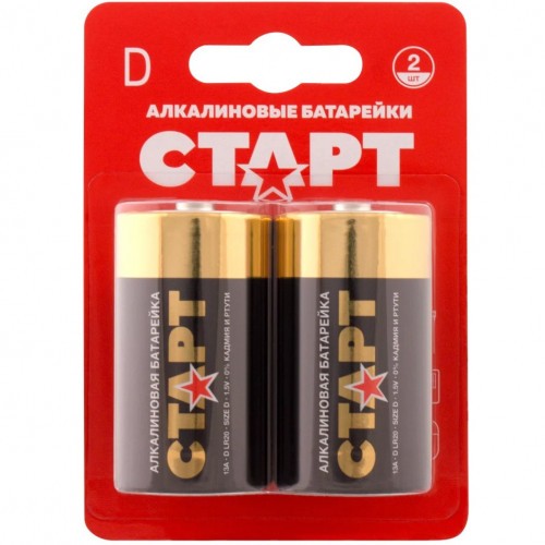 Батарейки алкалиновые Старт LR20-BL2 Тип LR20 1.5V 2 шт