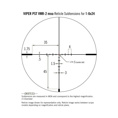 Прицел оптический Vortex Viper PST Gen II 1-6X24 IR SFP FP WP (PST-1605) Сетка VMR-2