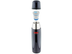 Термос для напитков THERMOS FBB-1000 BC 1L, нержавеющая сталь, клапан, крышка-чашка, Midnight Blue синий "ночное небо"