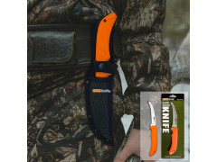 Нож AccuSharp AccuZip Skinning Knife, шкуросъемный, сталь 420, нейлоновый чехол, оранжевый