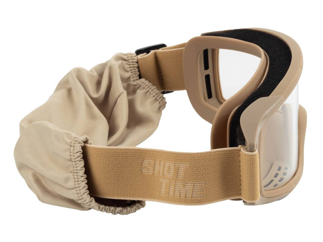 Очки-маска баллистические тактические ShotTime Puma, защитная, оправа хаки, линза прозрачная