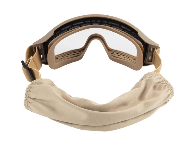 Очки-маска баллистические тактические ShotTime Puma, защитная, оправа хаки, линза прозрачная
