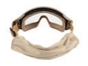 Очки-маска баллистические тактические ShotTime Puma, защитная, оправа хаки, линза прозрачная