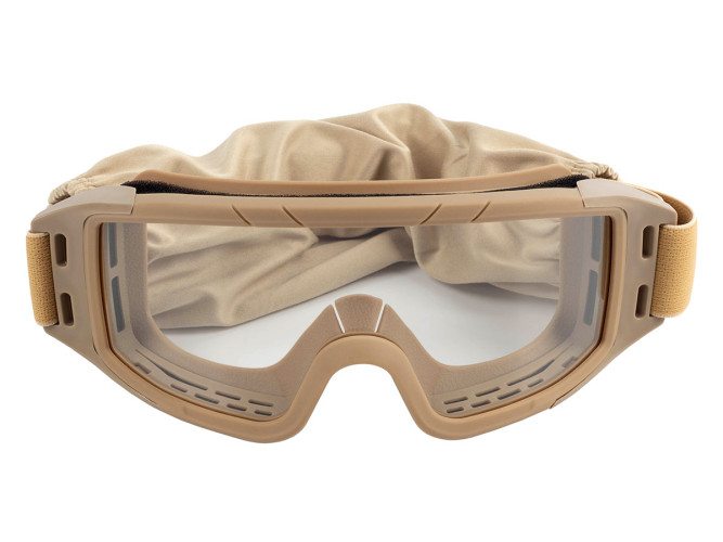 Очки-маска баллистические тактические ShotTime Puma, защитная, оправа хаки, линза прозрачная