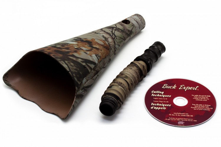 Манок духовой на лося 5в1 Buck Expert X-Trem 69XTC-T с рупором и обучающим пособием пластик Камуфляж