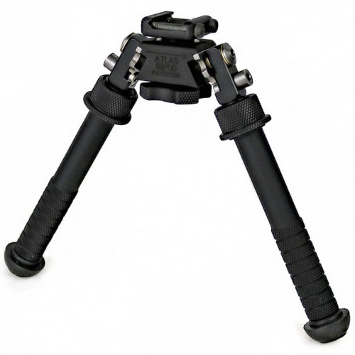 Сошки телескопические Atlas V8 BT10 не быстросьемные на Picatinny 13-24 см Чёрный