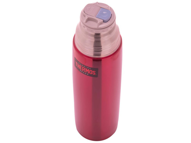 Термос для напитков THERMOS FBB-1000 Red 1L, нержавеющая сталь, клапан, крышка-чашка, красный