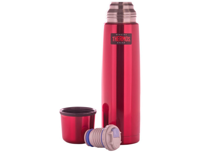 Термос для напитков THERMOS FBB-1000 Red 1L, нержавеющая сталь, клапан, крышка-чашка, красный