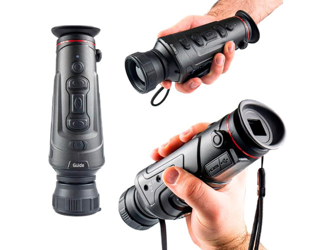Тепловизионный монокуляр Guide TK451 400х300 17um <=30mk, D50мм,зум х3.3-х13.2, ЛЦУ, WiFi, до 5ч, обнаружение 1400м, 535г
