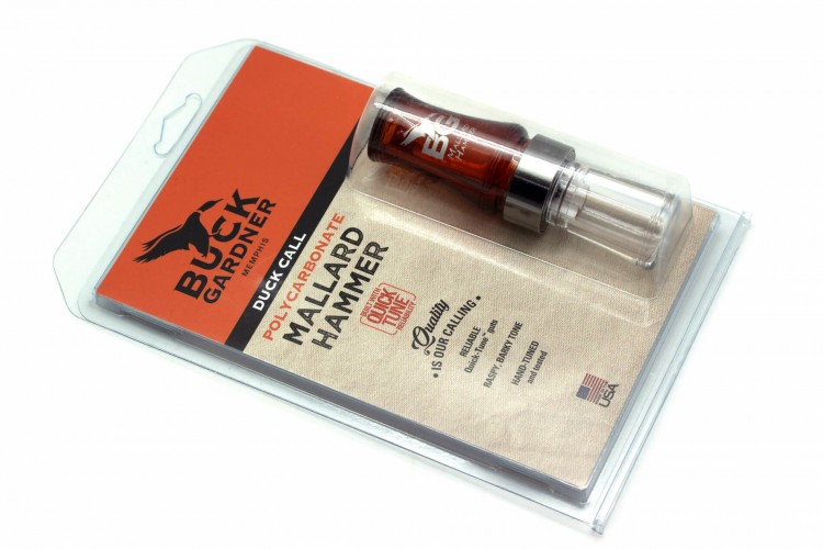 Манок духовой на утку крякву Buck Gardner Mallard Hammer Big Barrel MH-BRB/C Бордо / Прозрачный