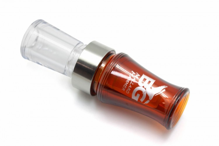 Манок духовой на утку крякву Buck Gardner Mallard Hammer Big Barrel MH-BRB/C Бордо / Прозрачный